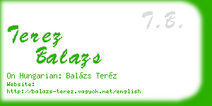 terez balazs business card