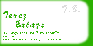 terez balazs business card